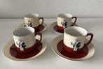 Droste cacao 4 kop en schotels, Antiek en Kunst, Antiek | Servies los, Ophalen of Verzenden