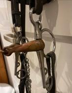 Leren hoofdstel met stang & kinketting – gebruikt, Dieren en Toebehoren, Paarden en Pony's | Hoofdstellen en Tuigage, Ophalen of Verzenden