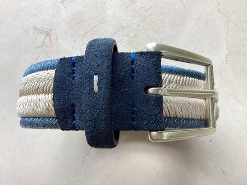 Andrea Zori gevlochten broekriem crème jeanskleurig. 100 cm., Kleding | Heren, Riemen en Ceinturen, Nieuw, Riem of Ceintuur, 95 tot 105 cm