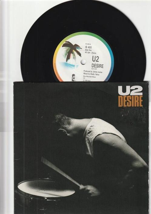 U2    -    DESIRE    ///    HALLELUJAH HERE SHE COMES  [7''], Cd's en Dvd's, Vinyl Singles, Gebruikt, Single, Pop, 7 inch, Verzenden