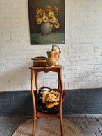 Brocante  hoge franse plantentafel, bijzettafel, piëdestal, Antiek en Kunst, Curiosa en Brocante, Ophalen