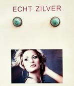 Zilveren oorknopjes turkoois half edelsteen nieuw 9 mm, Sieraden, Tassen en Uiterlijk, Edelstenen, Ophalen of Verzenden, Nieuw