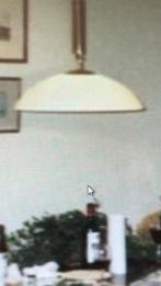 Prachtige hanglamp metaal en glas, Huis en Inrichting, Lampen | Hanglampen, Glas, Zo goed als nieuw, Ophalen, 75 cm of meer