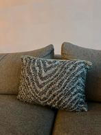 HKliving Doris sierkussen (30 x 40 cm) zigzag petrol, Huis en Inrichting, Ophalen of Verzenden, Zo goed als nieuw, Blauw, Rechthoekig