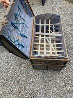 Oude houten reiskoffer / opbergkist, Antiek en Kunst, Ophalen