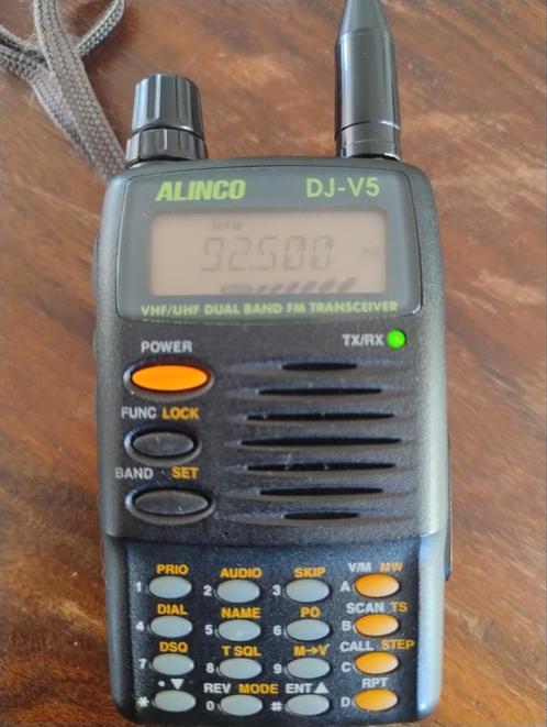 Alinco DJ-V5 portofoon, Telecommunicatie, Portofoons en Walkie-talkies, Gebruikt, Portofoon of Walkie-talkie, Met broekklem, Ophalen of Verzenden