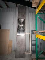 Keukenblad RVS Spoelbak - 357x60cm, Gebruikt, Minder dan 100 cm, Grijs, 50 tot 75 cm