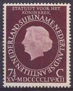 Suriname NVPH nr 316 ongebruikt Statuutzegel 1954, Postzegels en Munten, Postzegels | Suriname, Ophalen of Verzenden, Postfris
