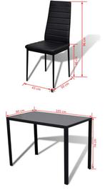 Eettafel met stoelen, Huis en Inrichting, Tafels | Eettafels, Ophalen, Nieuw, Rechthoekig, 100 tot 150 cm