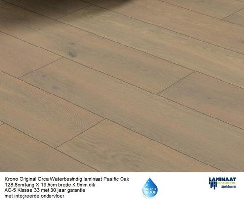Waterbestendig Laminaat Pacific Oak integreerde ondervloer, Huis en Inrichting, Stoffering | Vloerbedekking, Nieuw, Laminaat, Bruin