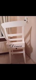 Riviera maison Diner stoel, Huis en Inrichting, Stoelen, Ophalen, Wit, Zo goed als nieuw, Eén