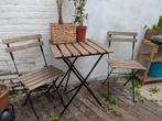Tuinset 2x stoelen + tafel, Tuin en Terras, Tuinsets en Loungesets, Ophalen, Gebruikt