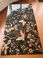 Glazen tafel met schragen, Ophalen, Gebruikt, 100 tot 150 cm, 50 tot 100 cm