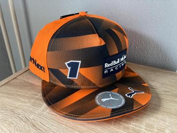 ✅ Max Verstappen Orange Snapback Cap Red Bull Racing Pet beschikbaar voor biedingen