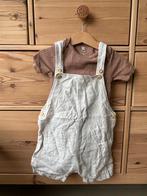 H&M Linnen Tuinbroek Set Maat 86 + romper, Ophalen of Verzenden, Zo goed als nieuw, Maat 86