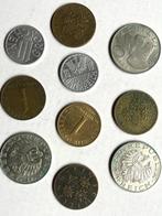 12 Oostenrijkse munten met zilveren 10 Sh. uit 1957 en 1958, Ophalen of Verzenden, Oostenrijk, Setje