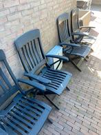 4 tuinstoelen, Tuin en Terras, Tuinstoelen, Ophalen, Gebruikt, Kunststof, Verstelbaar