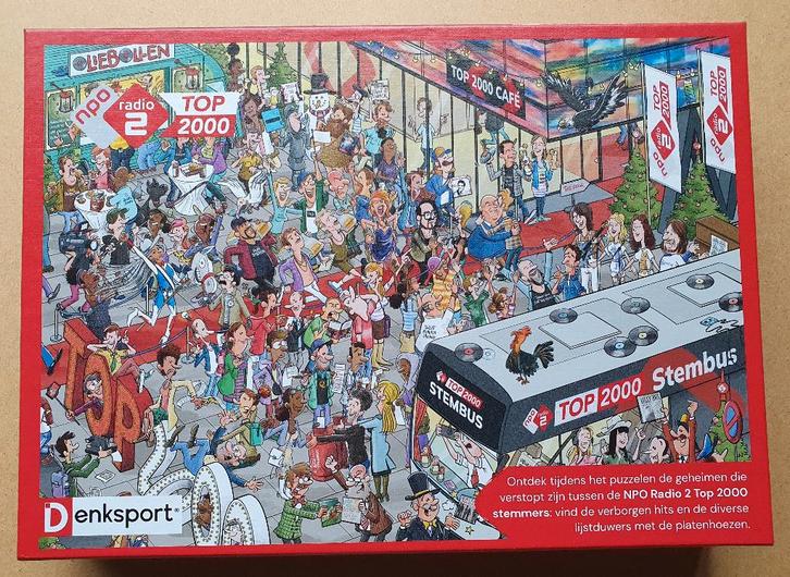 Top 2000 NPO radio 2 puzzel 1000 stukjes, Hobby en Vrije tijd, Denksport en Puzzels, Zo goed als nieuw, Legpuzzel, 500 t/m 1500 stukjes