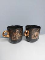 2x nieuwe Essenza mokken met bloemen goud, Huis en Inrichting, Keuken | Servies, Keramiek, Nieuw, Ophalen of Verzenden, Overige stijlen