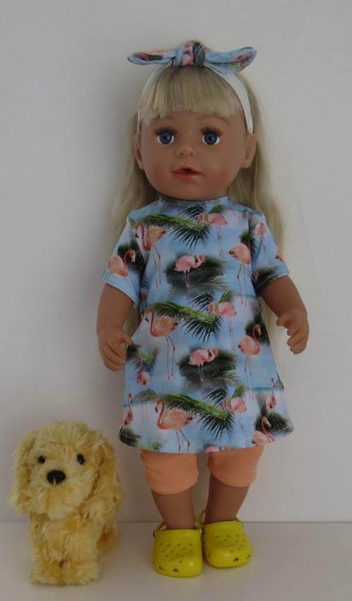 poppenkleertjes babypop born 43cm (holiday jurk setje ), Kinderen en Baby's, Speelgoed | Poppen, Nieuw, Babypop, Verzenden