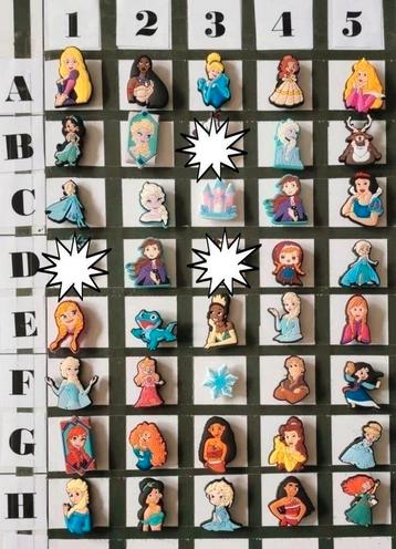 M: Frozen & Prinsesses Schoenbedels Pins voor de Crocs  beschikbaar voor biedingen