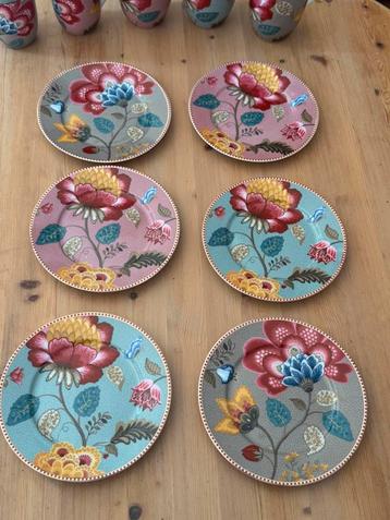 Pip Studio servies Floral Fantasy 6 Gebaksbordjes beschikbaar voor biedingen