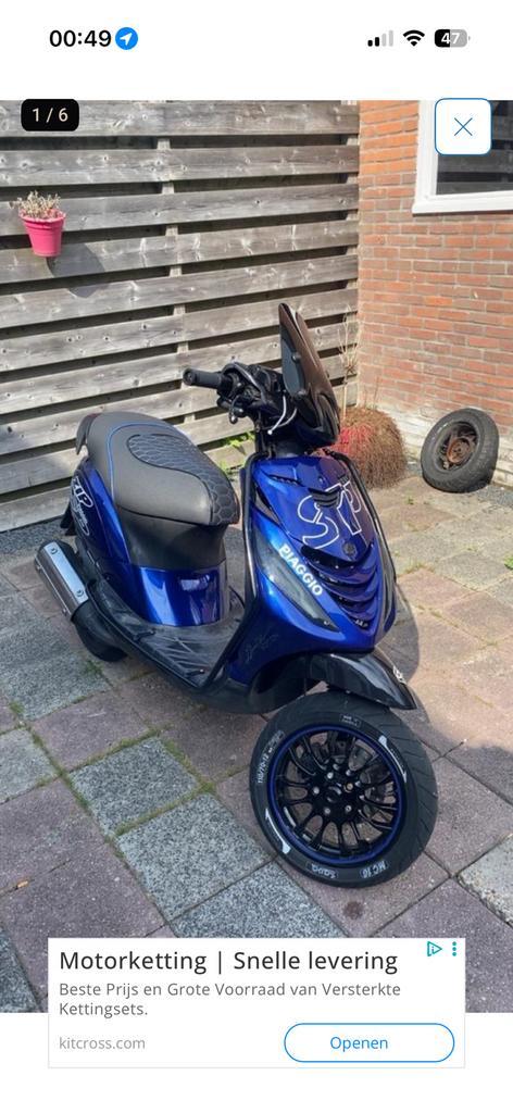 Piaggio zip custom kappen set blauw, Fietsen en Brommers, Brommeronderdelen | Algemeen, Zo goed als nieuw, Kap, Ophalen of Verzenden