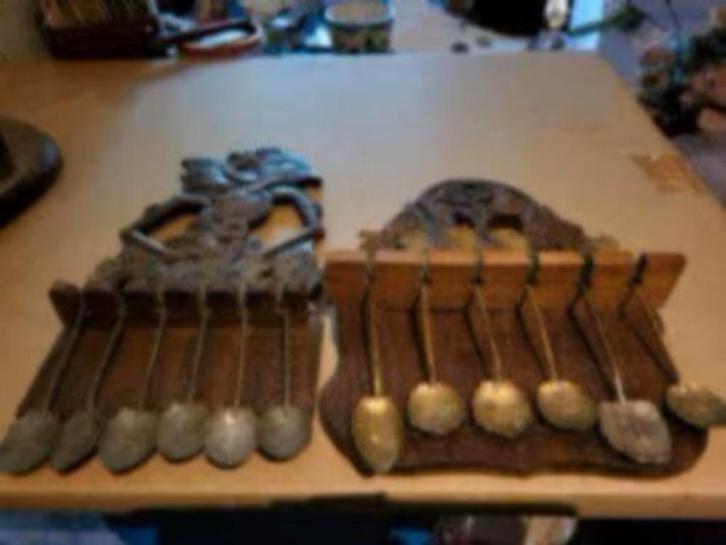 5 x lepel rekje/ 4( wajang), Antiek en Kunst, Antiek | Bestek, Ophalen of Verzenden