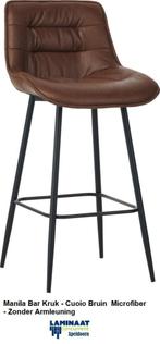 Bar Kruk Cuoio - Microfiber €54,95p/st. incl.btw , Huis en Inrichting, Nieuw, Ophalen of Verzenden, Vijf, Zes of meer stoelen