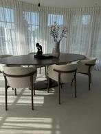 Design eetkamerset tulip tafel en 6x stoel - Eiken hout, Huis en Inrichting, Tafels | Eettafels, Ophalen of Verzenden, Rechthoekig