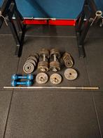 Verstelbare Dumbbellset met extra gewichten/48kg., Ophalen, Gebruikt, Benen, Halterset