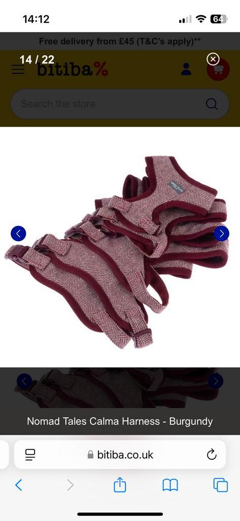 Nomad Tales Calma bordeaux rood tuigje nieuw in verpakking, Dieren en Toebehoren, Hondenhalsbanden en Penningen, Nieuw, Ophalen of Verzenden