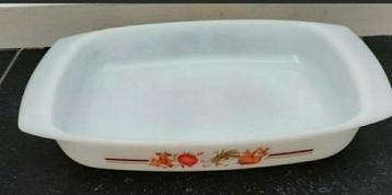 Ovenschaal,RETRO,ACROPOL FRANCE,wit,vuurvast,Vintage,fruit beschikbaar voor biedingen