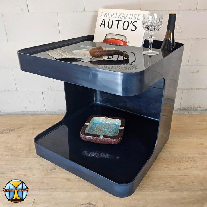 Vintage Itiliaanse GAME bijzettafel Marcello Siard bartafel, Huis en Inrichting, Tafels | Bijzettafels, Gebruikt, Rechthoekig