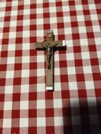 Kruisje erg mooi hout met metaal 12 cm, zilverkl corpus, Ophalen of Verzenden, Zo goed als nieuw, Beeld(je), Christendom | Katholiek