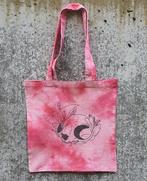Handgemaakte rood katten schedel tie dye gothic tote bag tas, Ophalen of Verzenden, Nieuw, Rood, Schoudertasje