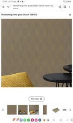 2 rollen goud vlies behang, stevig, nieuwprijs 34.95 per rol, Huis en Inrichting, Stoffering | Behang, Ophalen, Minder dan 10 m²