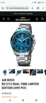 Rotorcraft RC1212 Dual time Air Boss Limited Edition, Staal, Polshorloge, Nieuw, Ophalen of Verzenden