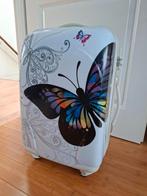 Koffer met vlinder motief, Sieraden, Tassen en Uiterlijk, Koffers, Ophalen, Gebruikt, 50 tot 60 cm, Hard kunststof