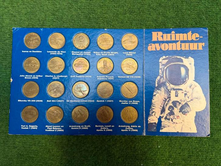 Shell Ruimtemunten 1969, Hobby en Vrije tijd, Modelbouw | Auto's en Voertuigen, Zo goed als nieuw, Overige typen, 1:50 of kleiner