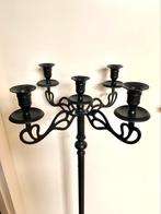 Kandelaar, Huis en Inrichting, Woonaccessoires | Kandelaars en Kaarsen, Ophalen, Zwart, Zo goed als nieuw, Kandelaar