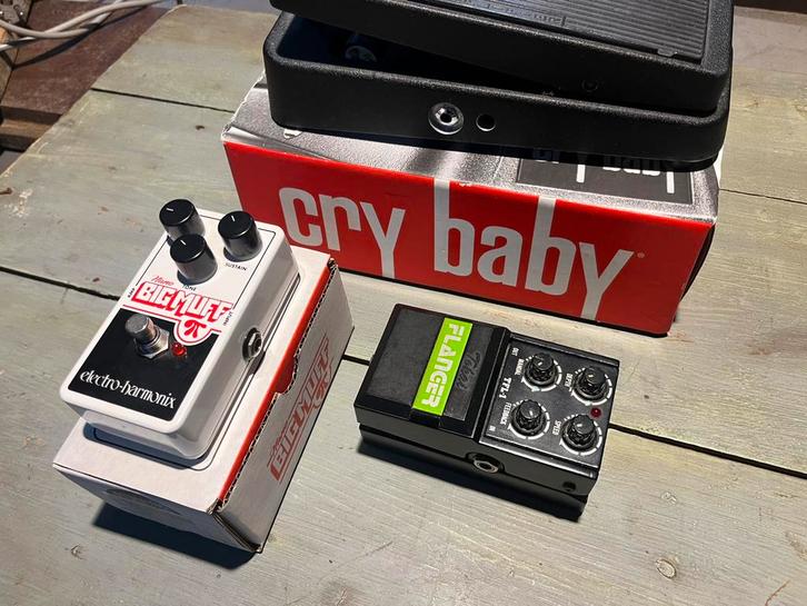 Effect pedalen Cry Baby, Big Muff nano, flanger, Muziek en Instrumenten, Effecten, Gebruikt, Chorus, Delay of Echo, Distortion, Overdrive of Fuzz