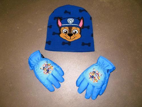 Paw Patrol handschoenen + muts / kinder / blauw / Chase, Kinderen en Baby's, Kinderkleding | Mutsen, Sjaals en Handschoenen, Zo goed als nieuw