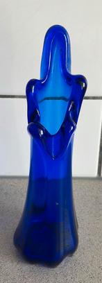 Art Deco vaas blauw glas kobaltblauw, Huis en Inrichting, Woonaccessoires | Vazen, Ophalen of Verzenden