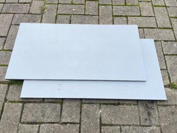 2 Zilvergrijs matte Meubelpanelen 40 x 80 x 1,8 cm beschikbaar voor biedingen