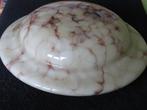 Antieke glazen lampenkap (plafonnière), Ophalen, Gebruikt, Overige kleuren, Rond