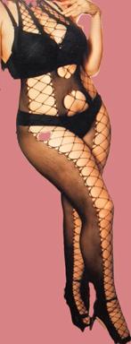 Prachtige net body met open rug - Mt 34/46, Kleding | Dames, Ondergoed en Lingerie, Open rug bodysuit, Ophalen of Verzenden, Zwart