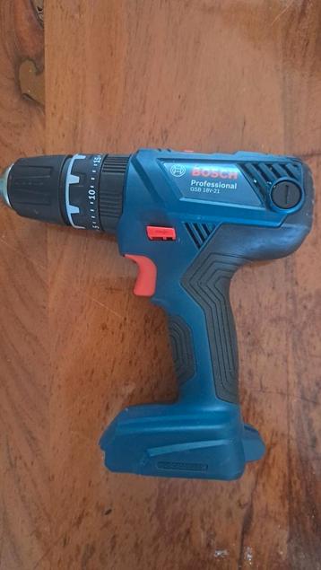  Bosch GSB 18V-21 Klopboormachine – Zonder accu en lader beschikbaar voor biedingen