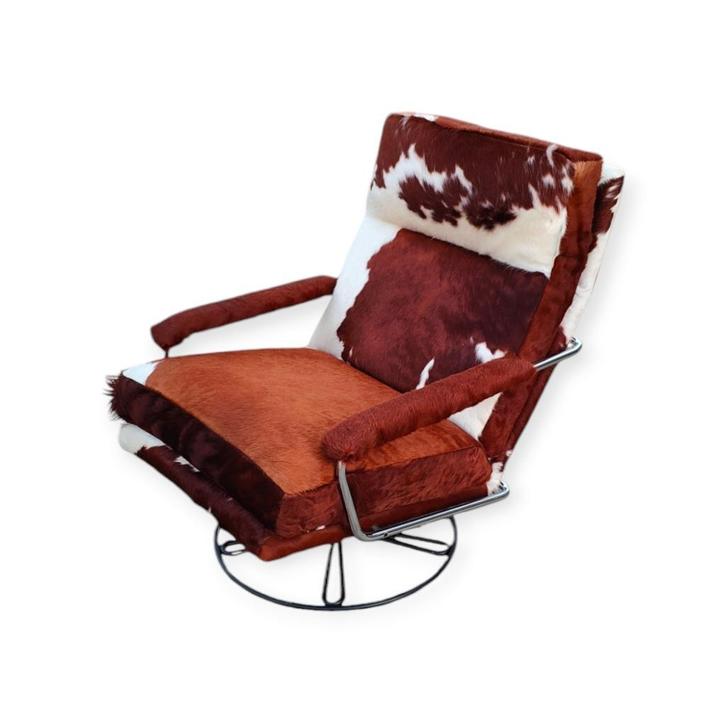 Laat je fauteuil herstofferen in echt koeienhuid !, Huis en Inrichting, Fauteuils, Nieuw, 50 tot 75 cm, Minder dan 75 cm, Ophalen