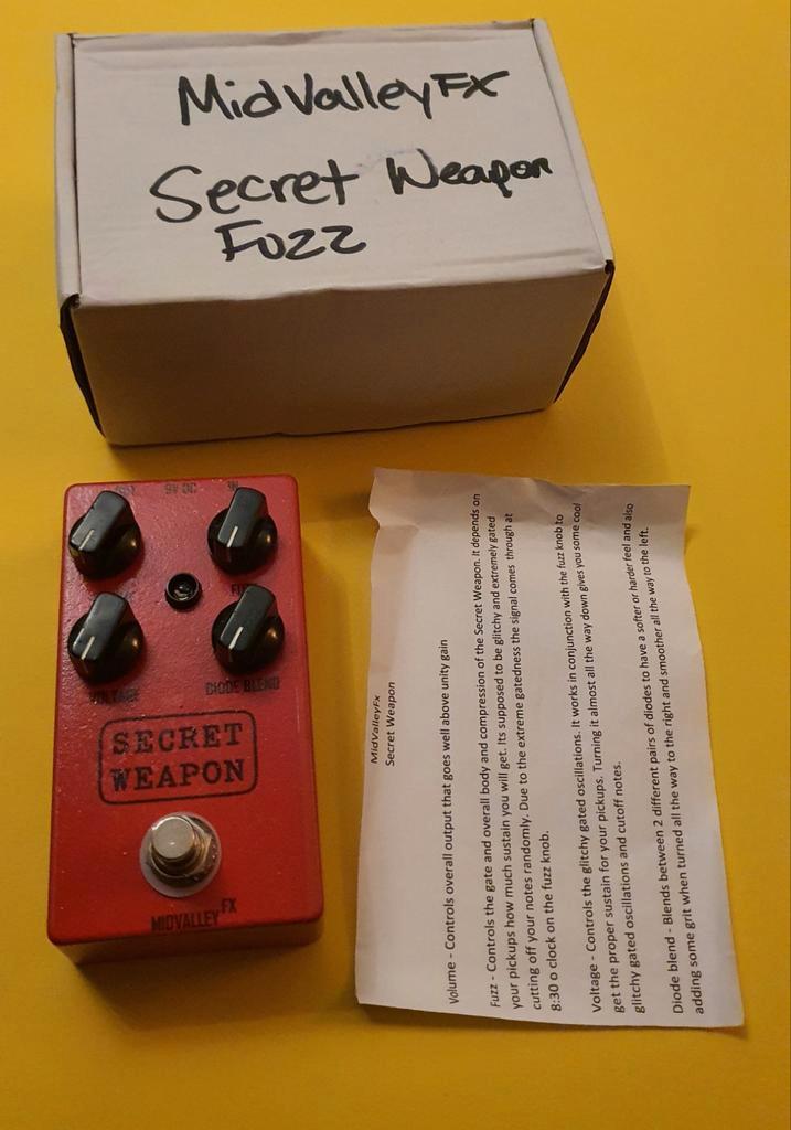 MidValleyFX Secret Weapon Fuzz - Unieke Fuzz!, Muziek en Instrumenten, Effecten, Gebruikt, Distortion, Overdrive of Fuzz, Ophalen of Verzenden